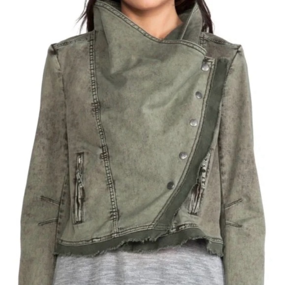 Free People Olive Green Jacket XS - Picture 2 of 4